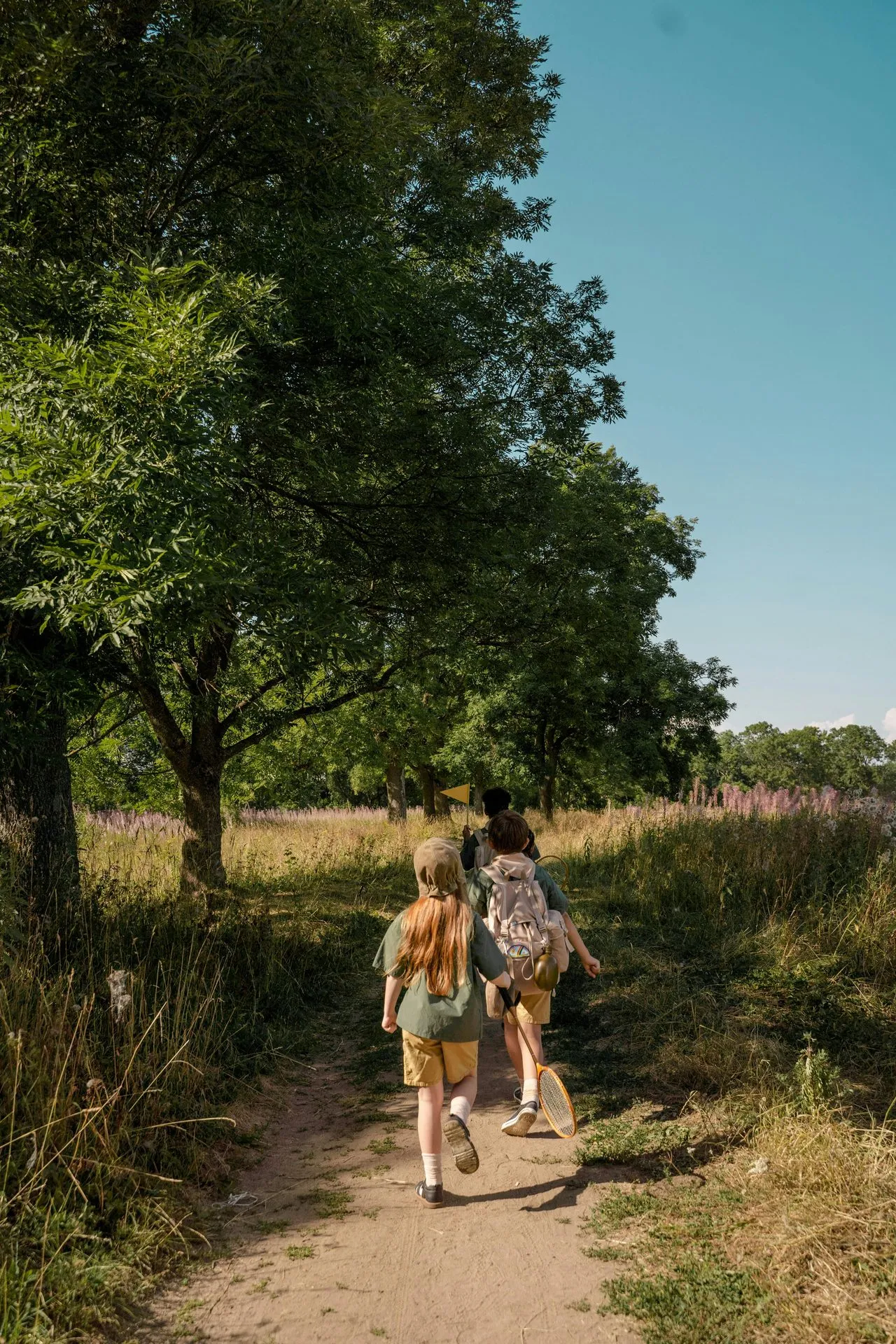 Outdoor walk with kids